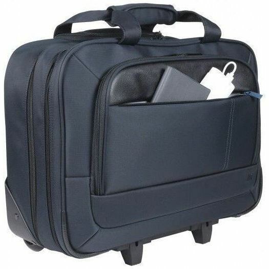 MOBILIS Executive Travel/Luggage Case (Trolley) for 35.6 cm (14") to 43.2 cm (17") Notebook - Navy Blue, Black