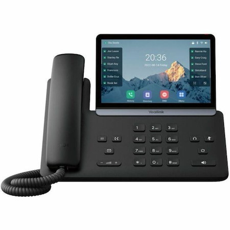 Yealink SIP-T87W IP Phone - Corded - Corded/Cordless - Wi-Fi, Bluetooth, DECT - Wall Mountable, Desktop - Classic Gray