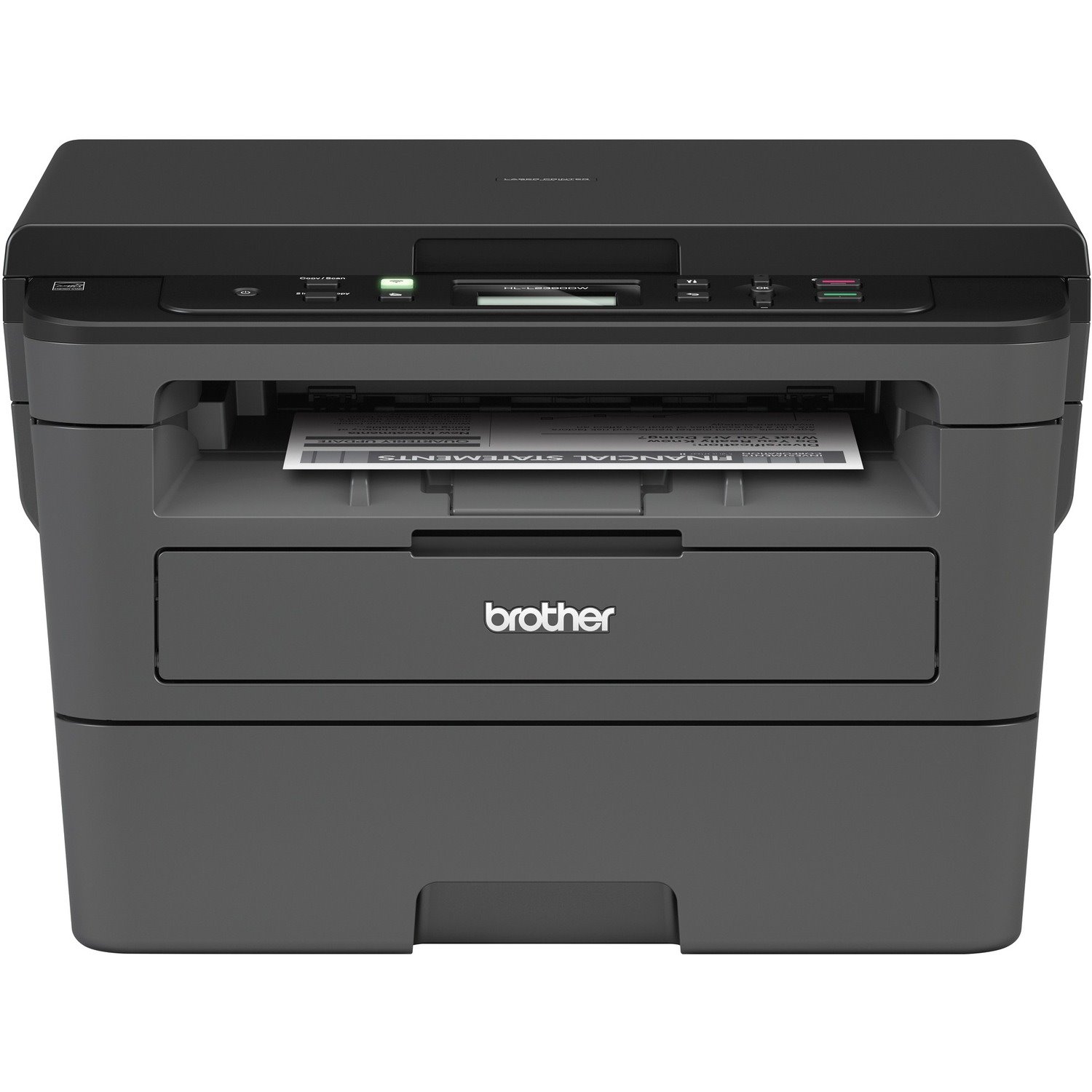 Brother HL-L2390DW Monochrome Laser Printer with Convenient Flatbed Copy & Scan, Duplex and Wireless Printing