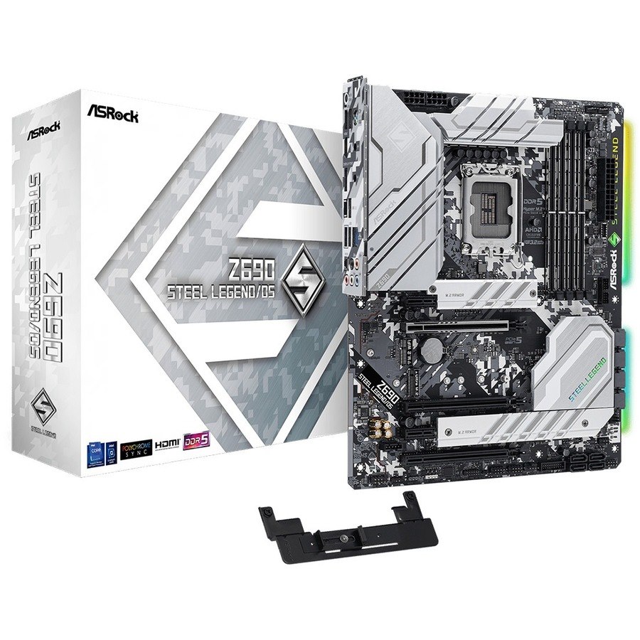 ASRock Z690 Steel Legend/D5 Desktop Motherboard - Intel Z690 Chipset - Socket LGA-1700 - Intel Optane Memory Ready - ATX