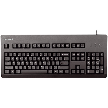 CHERRY G80-3000 Keyboard - Cable Connectivity - USB, PS/2 Interface - English (UK) - Black