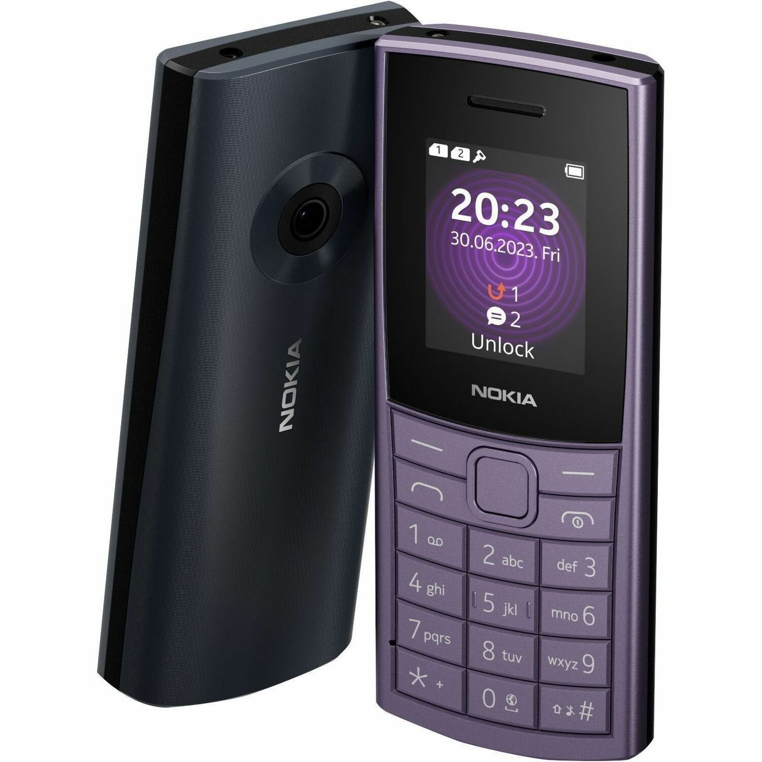 Nokia 110 4G (2023) Feature Phone - 4.6 cm (1.8") TFT LCD QQVGA 120 x 160 - 4G - Arctic Purple