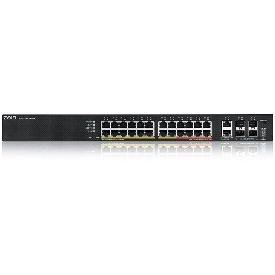 ZYXEL XGS2220 XGS2220-30HP 26 Ports Manageable Layer 3 Switch - Gigabit Ethernet, 10 Gigabit Ethernet - 100/1000Base-T, 10GBase-X, 10GBase-T