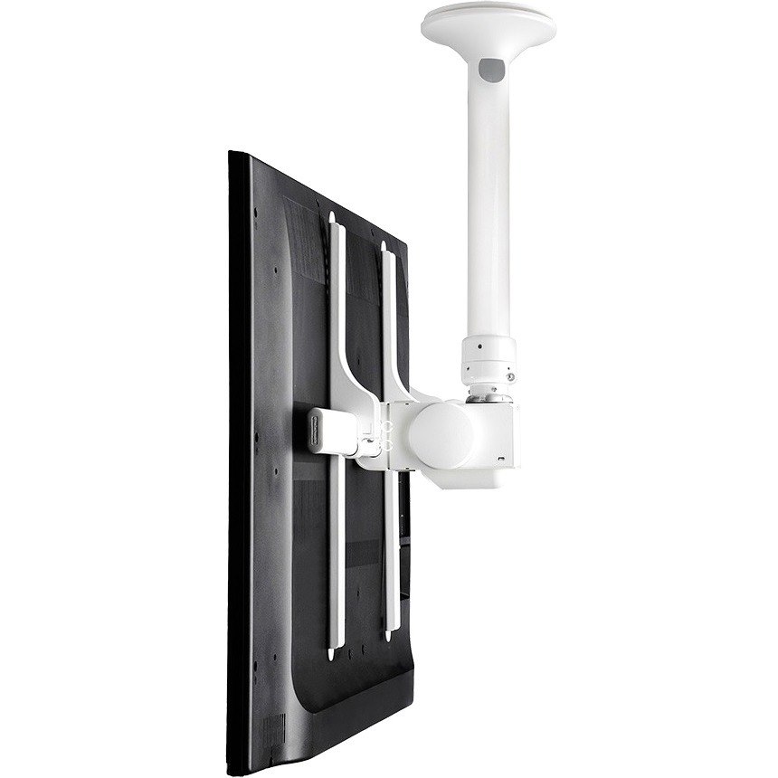 Atdec ceiling mount for large display, short pole - Loads up to 143lb - White - Universal VESA up to 800x500