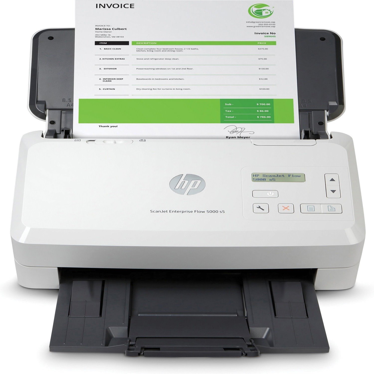 HP Scanjet Enterprise Flow 5000 S5 Sheetfed Scanner - 600 dpi Optical