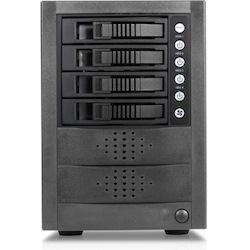 RAIDage JAGE5BT4MSBK Drive Enclosure 12Gb/s SAS, SATA/600 - Mini-SAS HD Host Interface Tower - Black