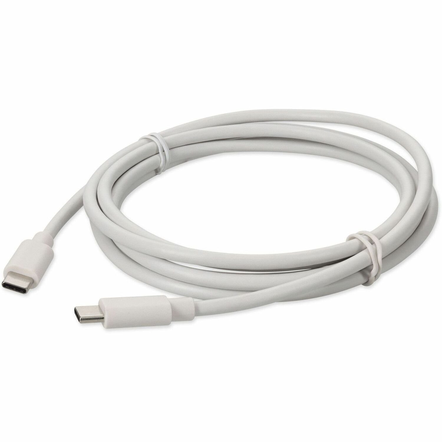 AddOn 2.0m (6.6ft) USB C 3.1 Male to USB C 3.1 Male White Adapter Cable