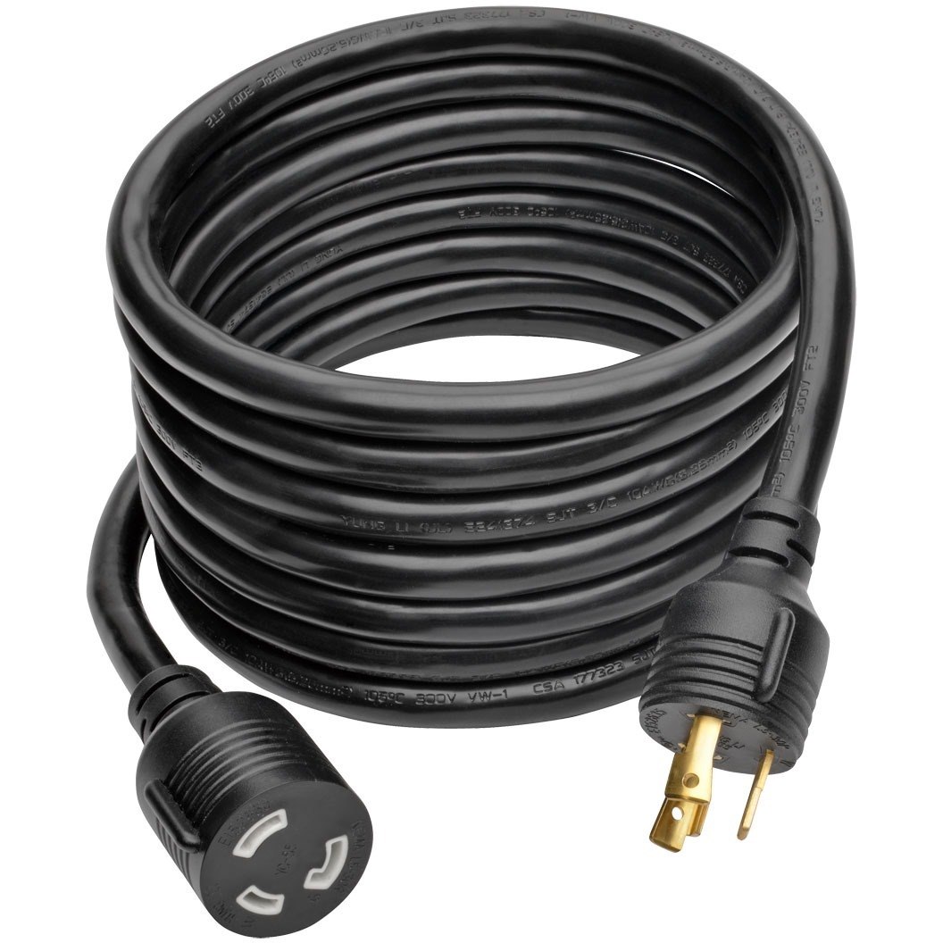 Eaton Tripp Lite Series Power Extension Cord, NEMA L5-30P to NEMA L5-30R- Heavy-Duty, 30A, 125V, 10 AWG, 15 ft. (4.57 m), Black, Locking Connectors