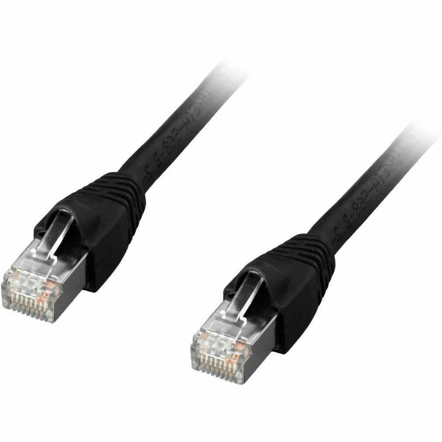 Comprehensive CAT6A Shielded Patch Cable Black 3ft