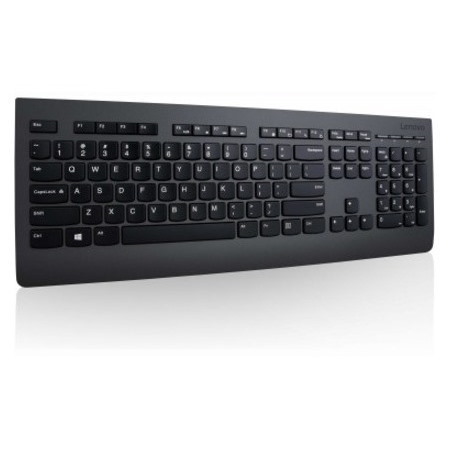 Lenovo Keyboard - Wireless Connectivity - USB Interface - English (US) - Black