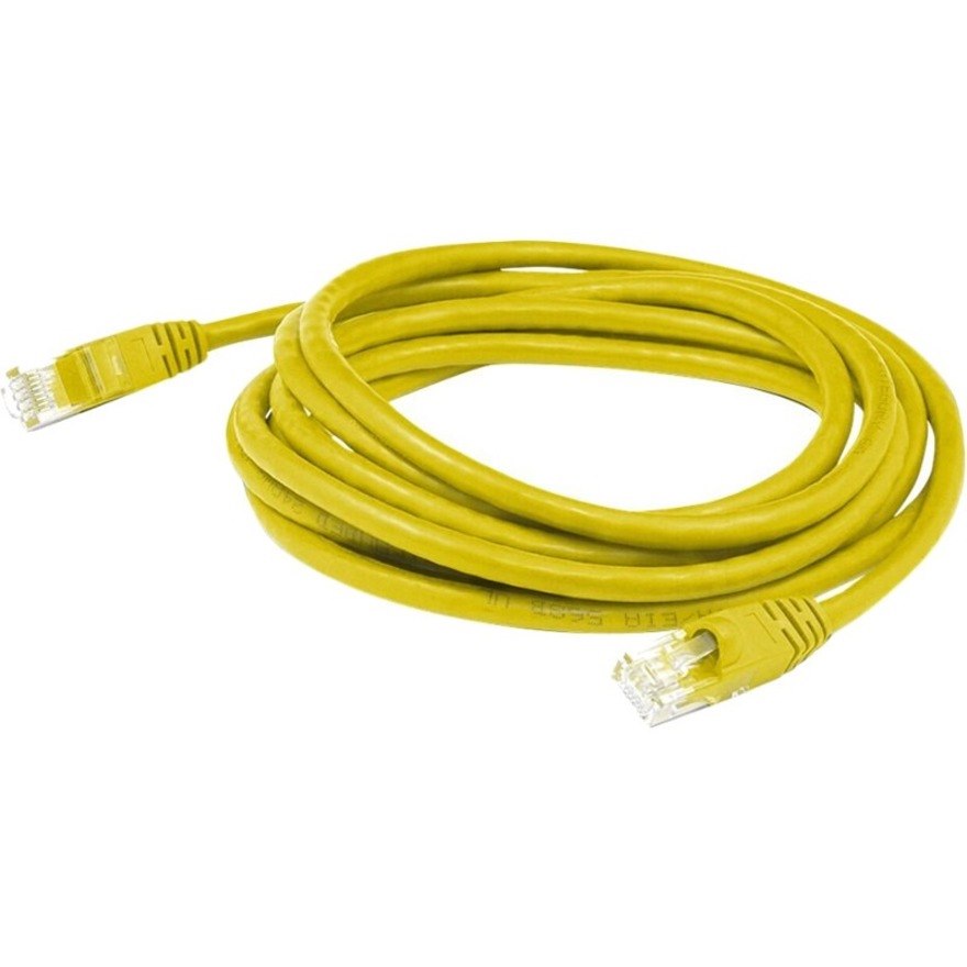 AddOn 115ft Yellow CAT 5E PVC Ethernet Cable Snagless Bubble Boot RJ-45 M/M