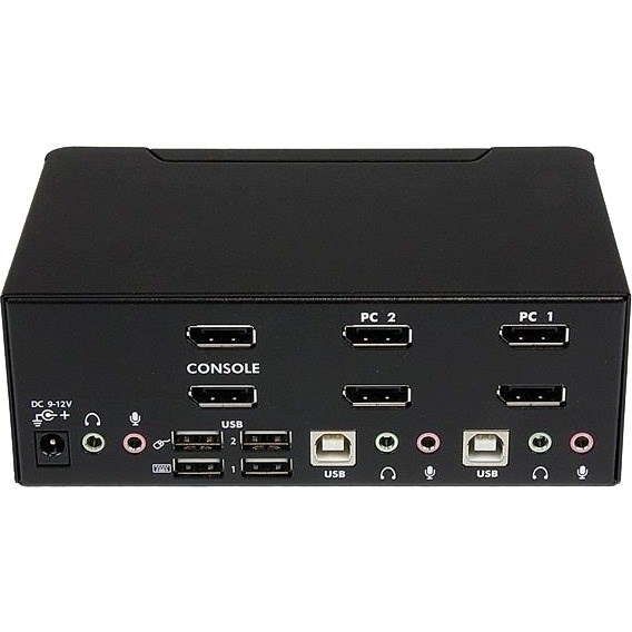 StarTech.com 2 Port Dual DisplayPort USB KVM Switch with Audio