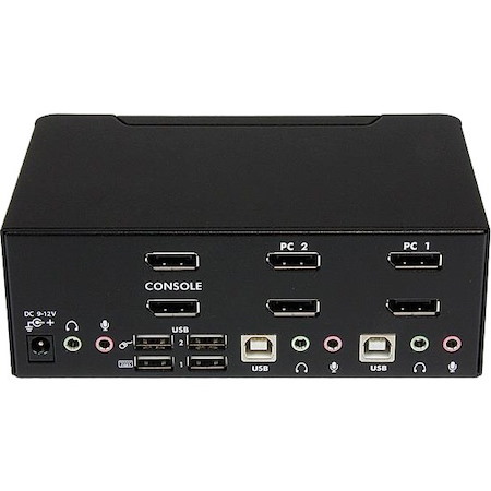 StarTech.com 2 Port Dual DisplayPort USB KVM Switch with Audio