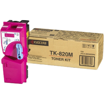 Kyocera TK-820M Original Laser Toner Cartridge - Magenta Pack