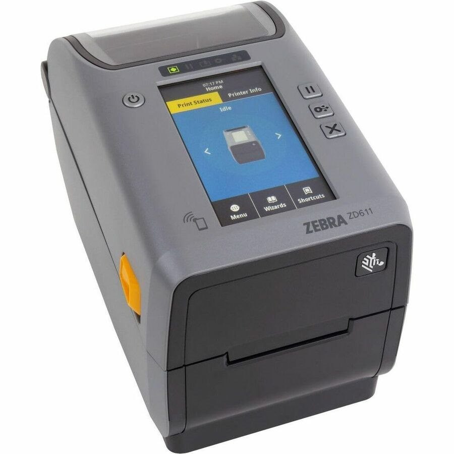 Zebra ZD611 Single Sided Desktop, Retail, Hospitality, Healthcare, Government Thermal Transfer Printer - Color - Label/Receipt Print - Fast Ethernet - USB - USB Host - Bluetooth - Wireless LAN - Near Field Communication (NFC) - RFID - TAA Compliant