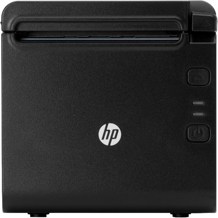 HP Desktop Direct Thermal Printer - Monochrome - Receipt Print - USB - Serial - With Cutter - Black