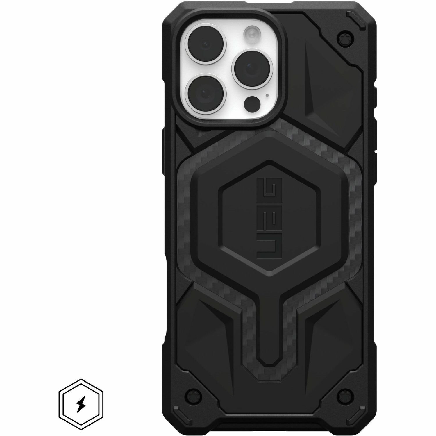 Urban Armor Gear Monarch Pro Robuust Case voor Apple iPhone 16 Pro Max Smartphone - Koolstofvezel