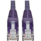 Eaton Tripp Lite Series Cat6 Gigabit Snagless Molded (UTP) Ethernet Cable (RJ45 M/M), PoE, Purple, 2 ft. (0.61 m)