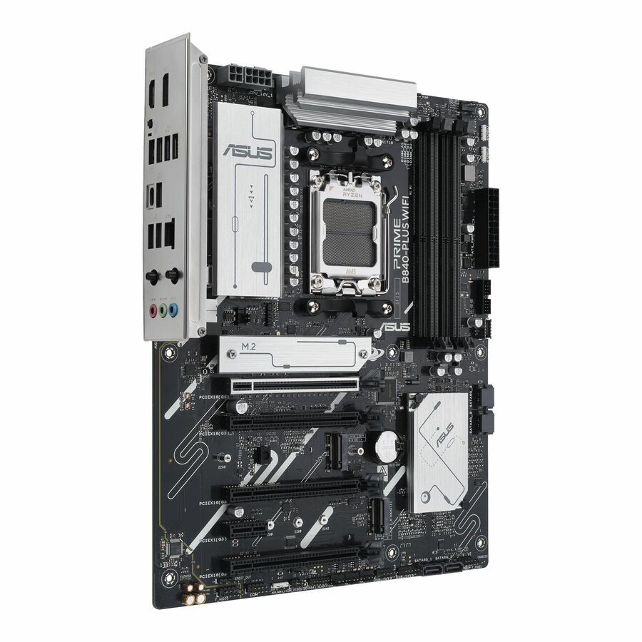 ASUS AMD PRIME B840-PLUS WIFI-CSM (AM5) ATX Motherboard, DDR5 192GB, 1x PCIe 4.0 x16 slot, 3 x M.2 slots, 4x SATA, Wi-Fi 6E, 1 x HDMI, 1 x DP