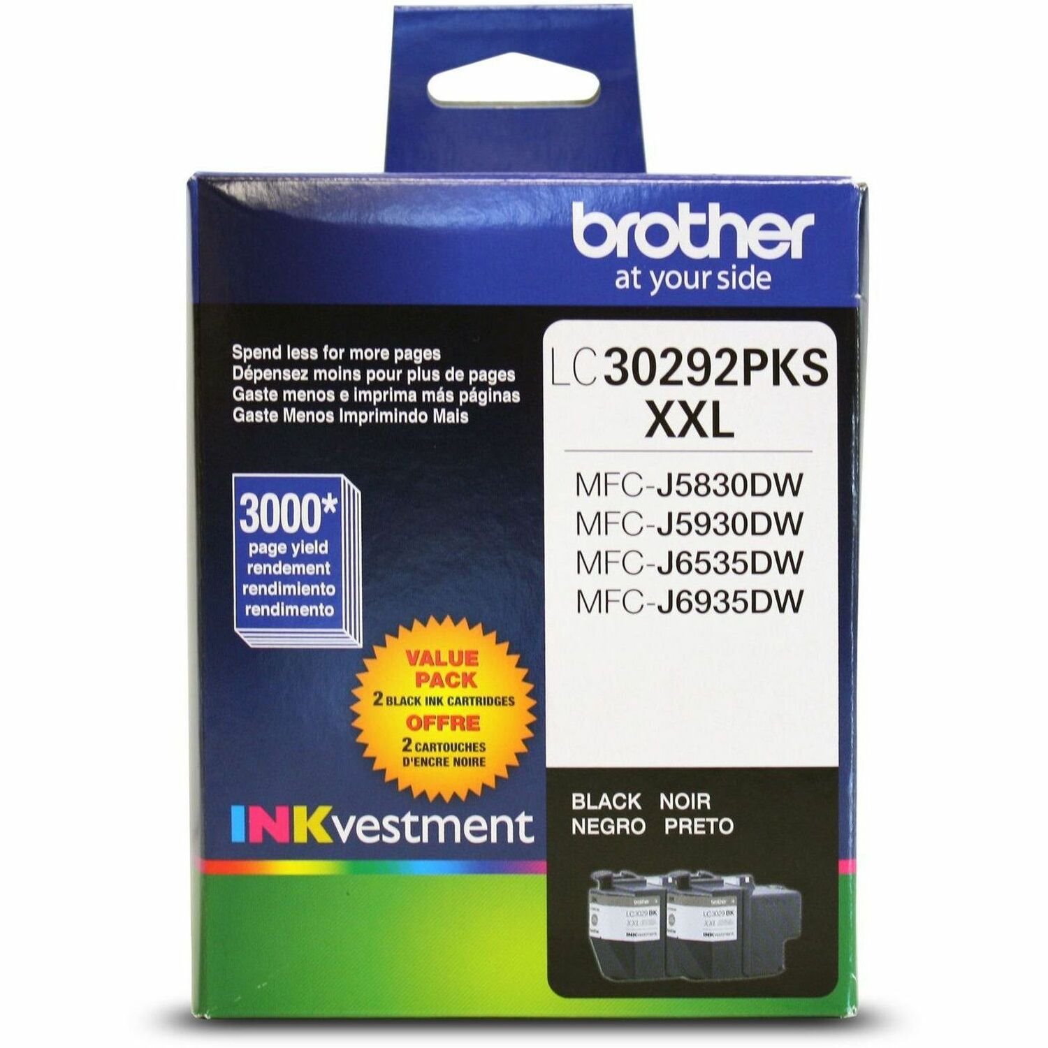Brother Innobella Original Super High (XXL Series) Yield Inkjet Ink Cartridge - Black - 2 Pack