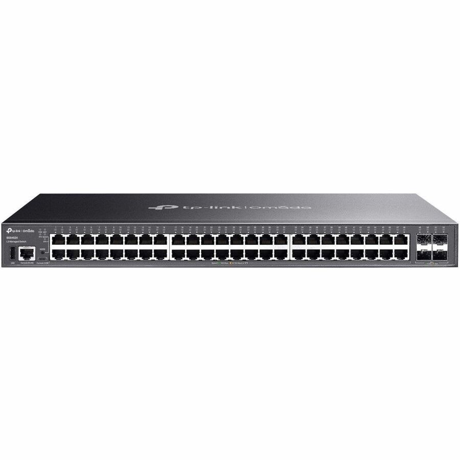 TP-Link Omada SG5452XMPP 48 Ports Manageable Ethernet Switch - Gigabit Ethernet, 10 Gigabit Ethernet - 10/100/1000Base-T, 10GBase-X