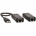 Eaton Tripp Lite Series 1-Port USB over Cat5/Cat6 Extender Kit with Power over Cable - USB 2.0, Up to 164.04 ft. (50M), Black, TAA