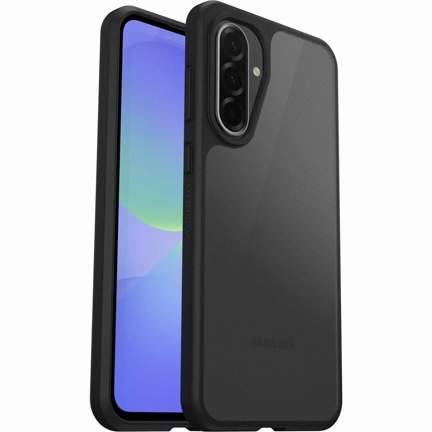 OtterBox React Case for Samsung Galaxy A36 5G Smartphone - Black, Transparent - Retail - 1 Poly Bag