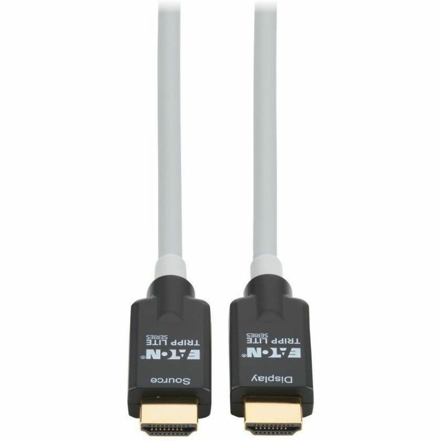 Eaton Tripp Lite series High-Speed Armored HDMI Fiber Active Optical Cable HDMI 2.1 8K 60 Hz 48 Gbps HDR M/M Black 20M