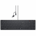 Dell KB525C Rugged Keyboard - Cable Connectivity - USB Type C, USB Type A Interface - English (US) - QWERTY Layout