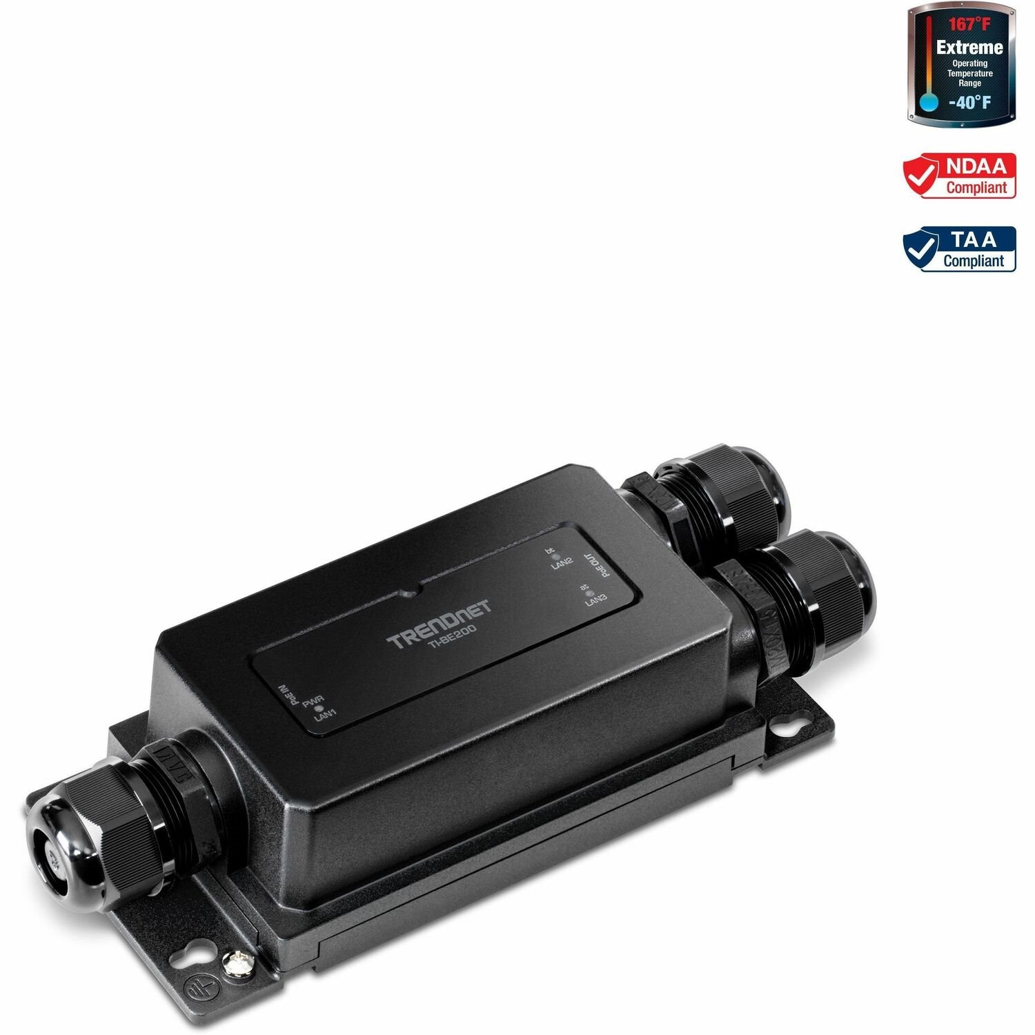 TRENDnet TI-BE200 PoE++ Extender - TAA Compliant