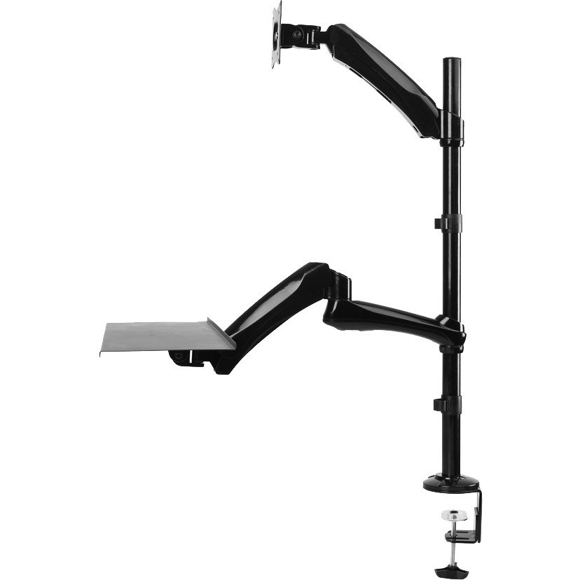 NewStar Desk Mount (clamp & grommet) for a Monitor (10-27" screen) AND Keyboard & Mouse (Height Adjustable) - Black