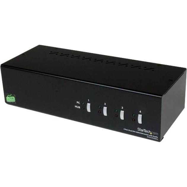 StarTech.com Dual DVI USB KVM Switch with Audio - KVM / audio / USB switch - USB - 4 ports - 1 local user