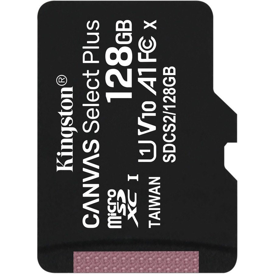 Kingston Canvas Select Plus SDCS2 128 GB Class 10/UHS-I (U1) microSDXC - 1 Pack