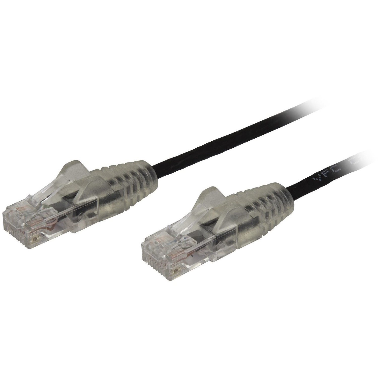 1.5 M CAT6 CABLE - SLIM CAT6 PATCH CORD - BLACK - SNAGLESS RJ45 CONNECTORS - GIGABIT ETHERNET CABLE - 28 AWG (N6PAT150CMBKS)