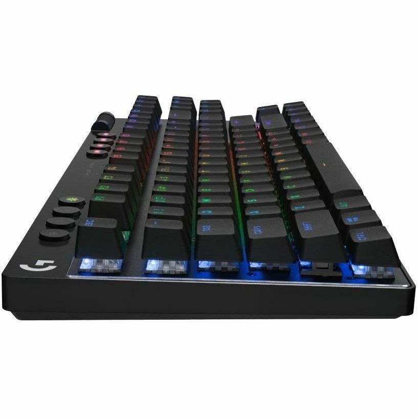 Logitech G PRO X TKL Gaming Keyboard - Wired/Wireless Connectivity - USB 2.0 Interface - RGB LED - English (UK) - QWERTY Layout - Black
