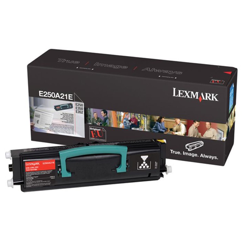 Lexmark E250A21E Original Laser Toner Cartridge - Black - 1 Pack