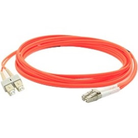 AddOn 2m SC to LC Orange OM1 Duplex OFNR (Riser-Rated) TAA MMF Fiber Patch Cable