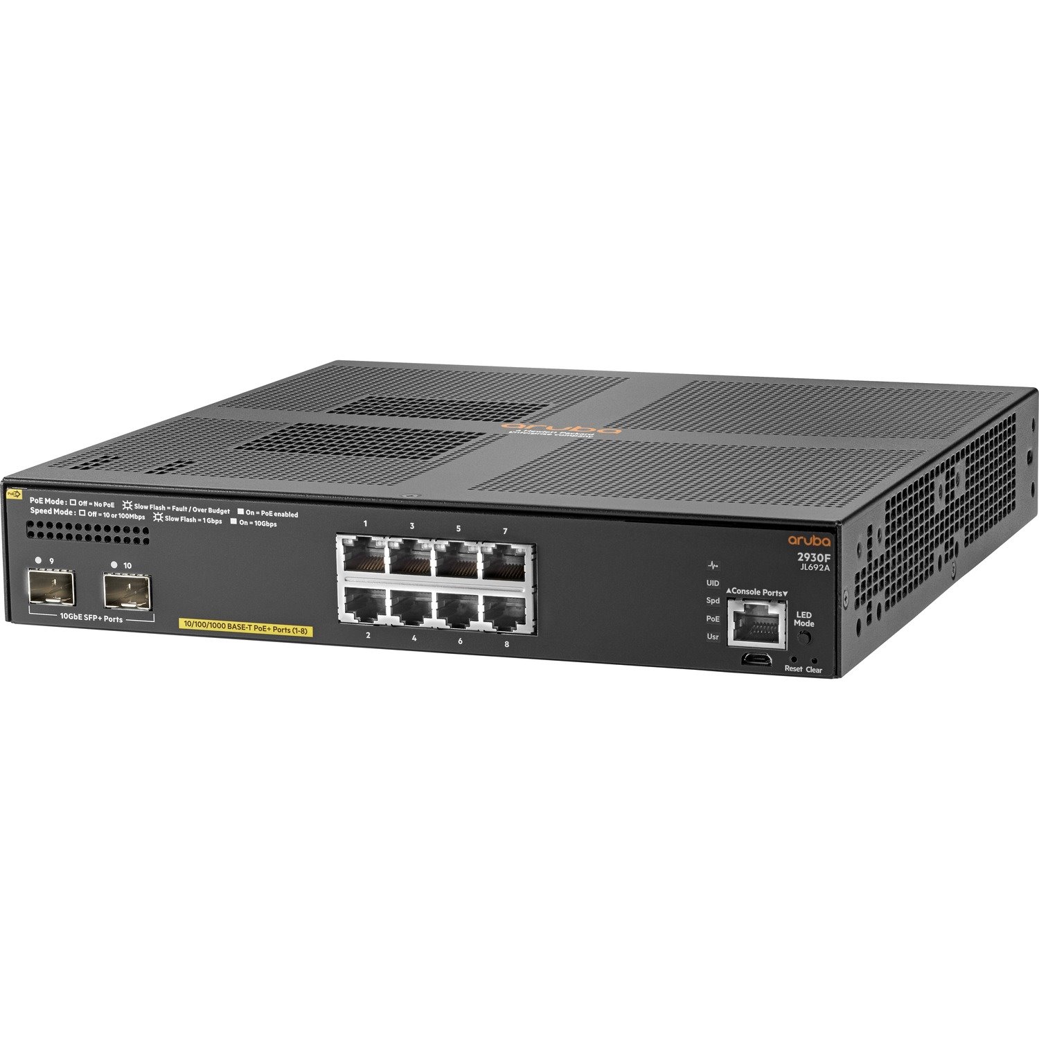 HPE 2930F 8G PoE+ 2SFP+ TAA Switch