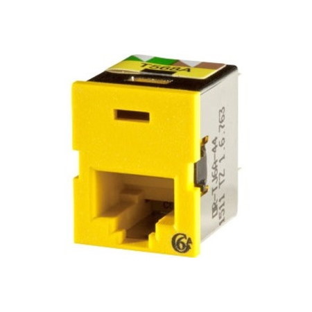 Ortronics Clarity Cat6a TracJack,T568A/B,8 pos, Yellow 180 Degree