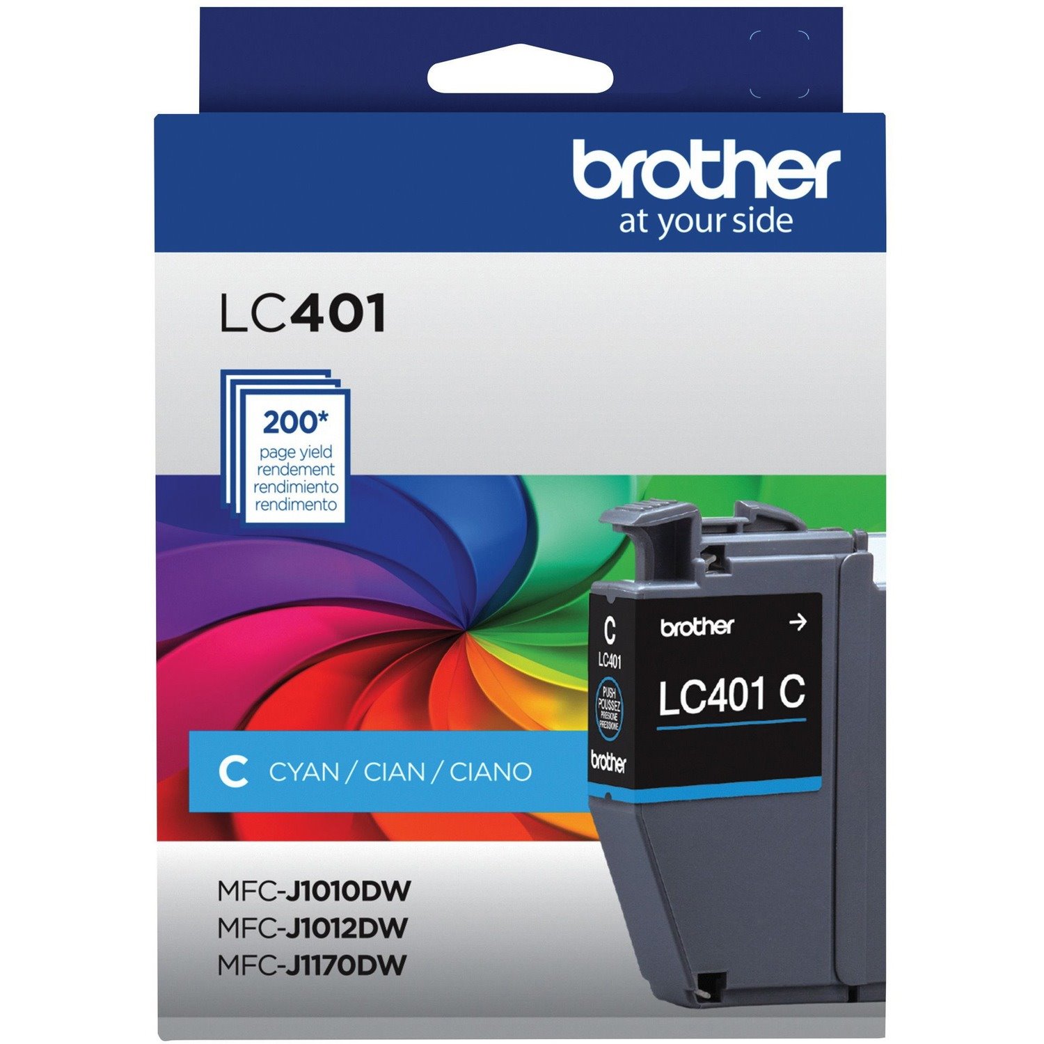 Brother LC401CS Original Standard Yield Inkjet Ink Cartridge - Single Pack - Cyan - 1 Each