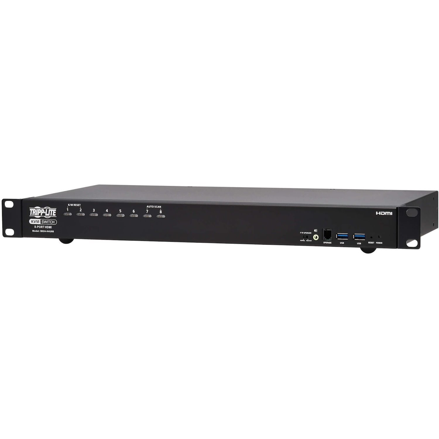 Eaton Tripp Lite Series 8-Port 4K HDMI/USB KVM Switch - 4K 60 Hz Video/Audio, USB Peripheral Sharing, 1U Rack-Mount, TAA