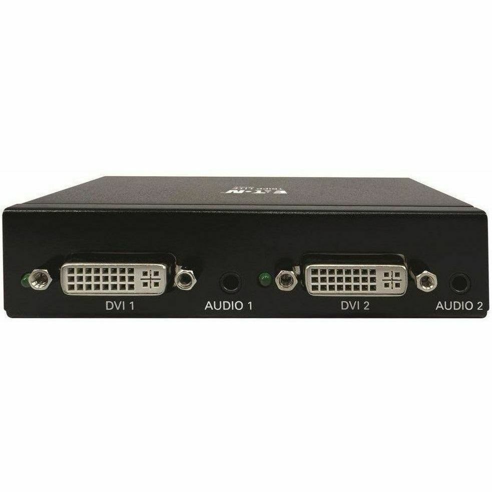 Eaton Tripp Lite Series 2-Port DVI Splitter with Audio and Signal Booster, Single-Link 1080p @ 60 Hz (DVI-D F/2xF), International Plug Adapters, TAA