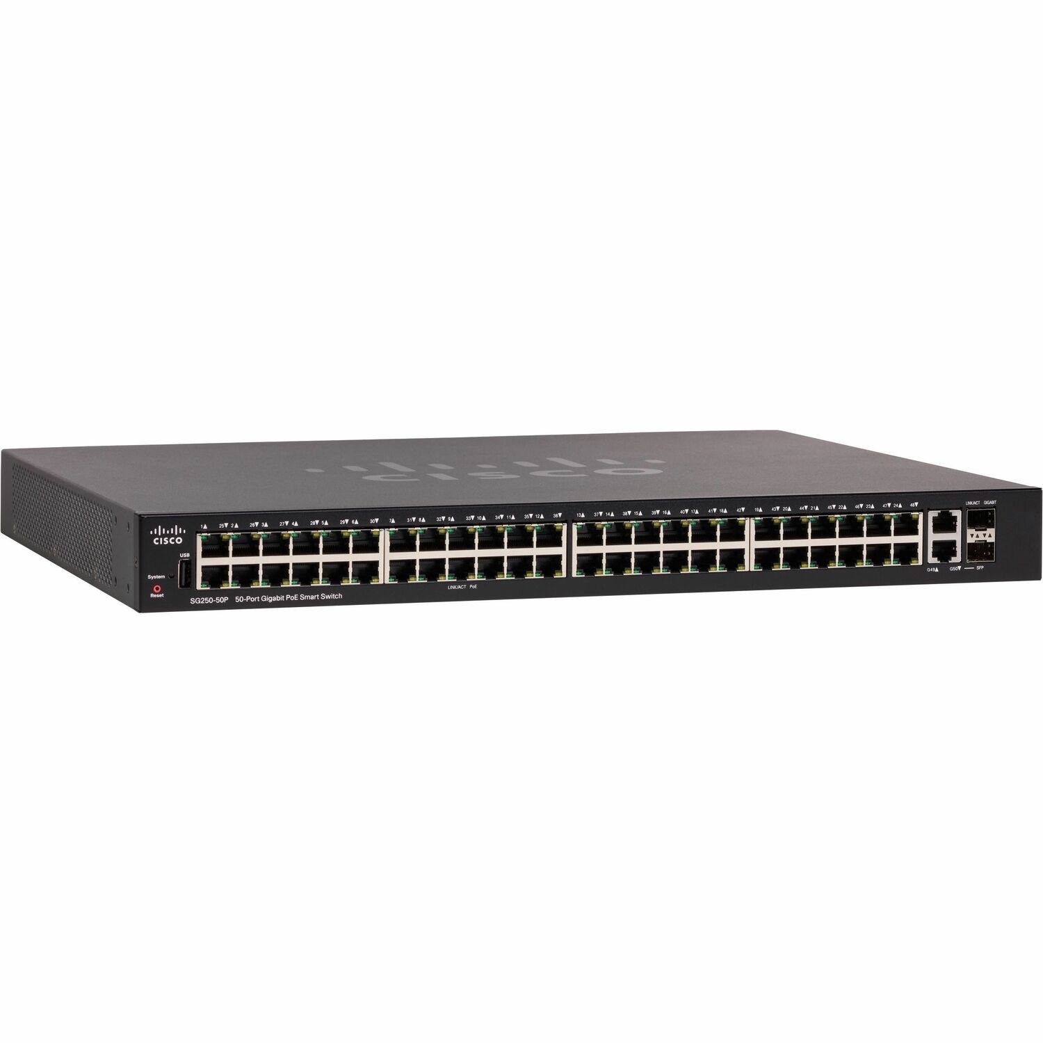 Cisco SG250-50P 50-Port Gigabit PoE Smart Switch