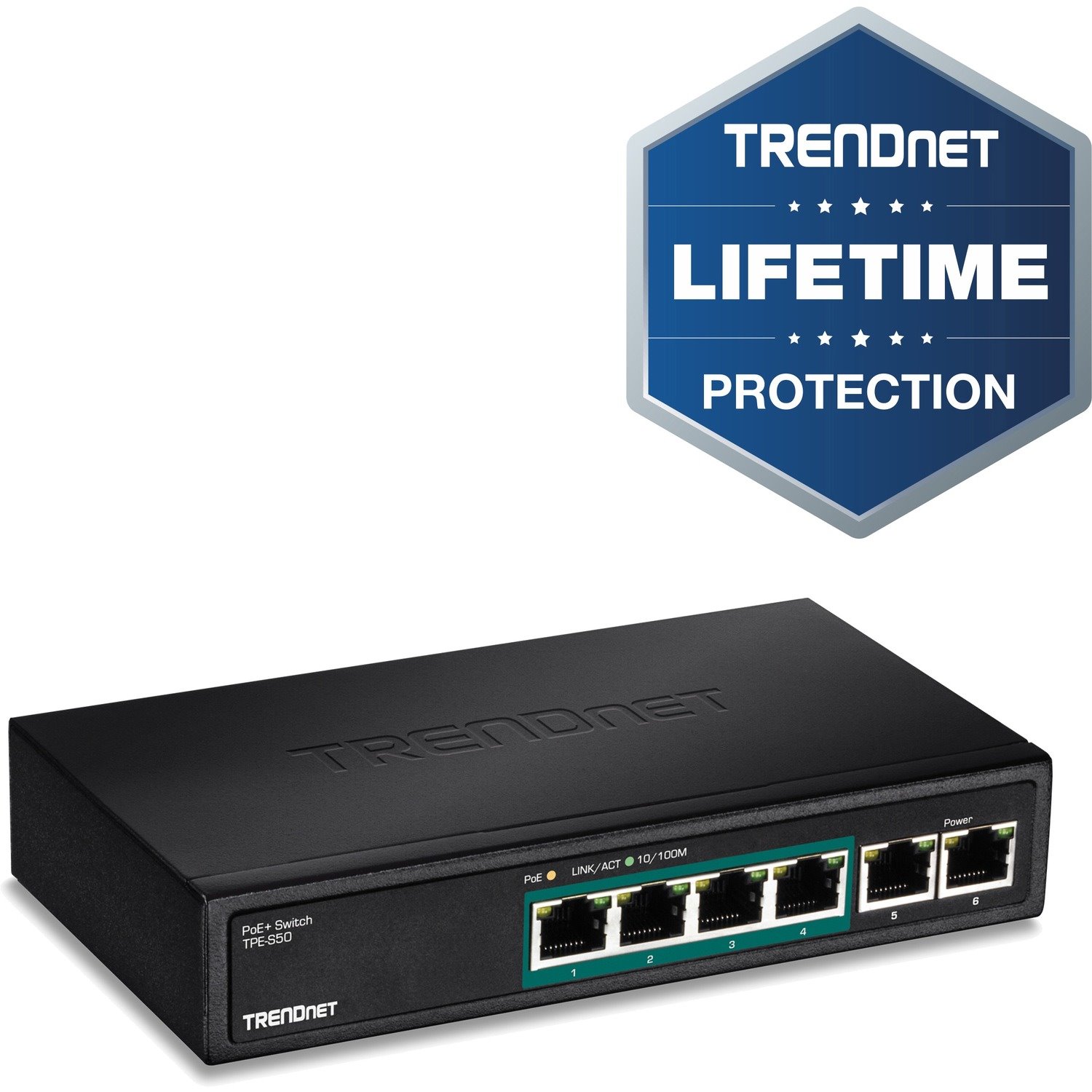 TRENDnet TPE-S50 6 Ports Ethernet Switch - Fast Ethernet - 100Base-TX - TAA Compliant