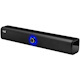 Adesso Xtream S6 Portable Bluetooth & Aux Sound Bar Speaker - 10W x 2 -Black - 3.5mm - Rechargeable Battery - Volume Control Knob - Wired/Wireless
