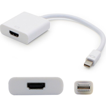 AddOn Mini-DisplayPort 1.1 Male to HDMI 1.3 Female White Adapter For Resolution Up to 2560x1600 (WQXGA)