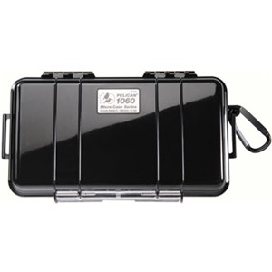 Pelican 1060 Underwater Case Portable Gaming Console, Cellular Phone, Pager, Handheld PC, Camera, Radio, Accessories - Black