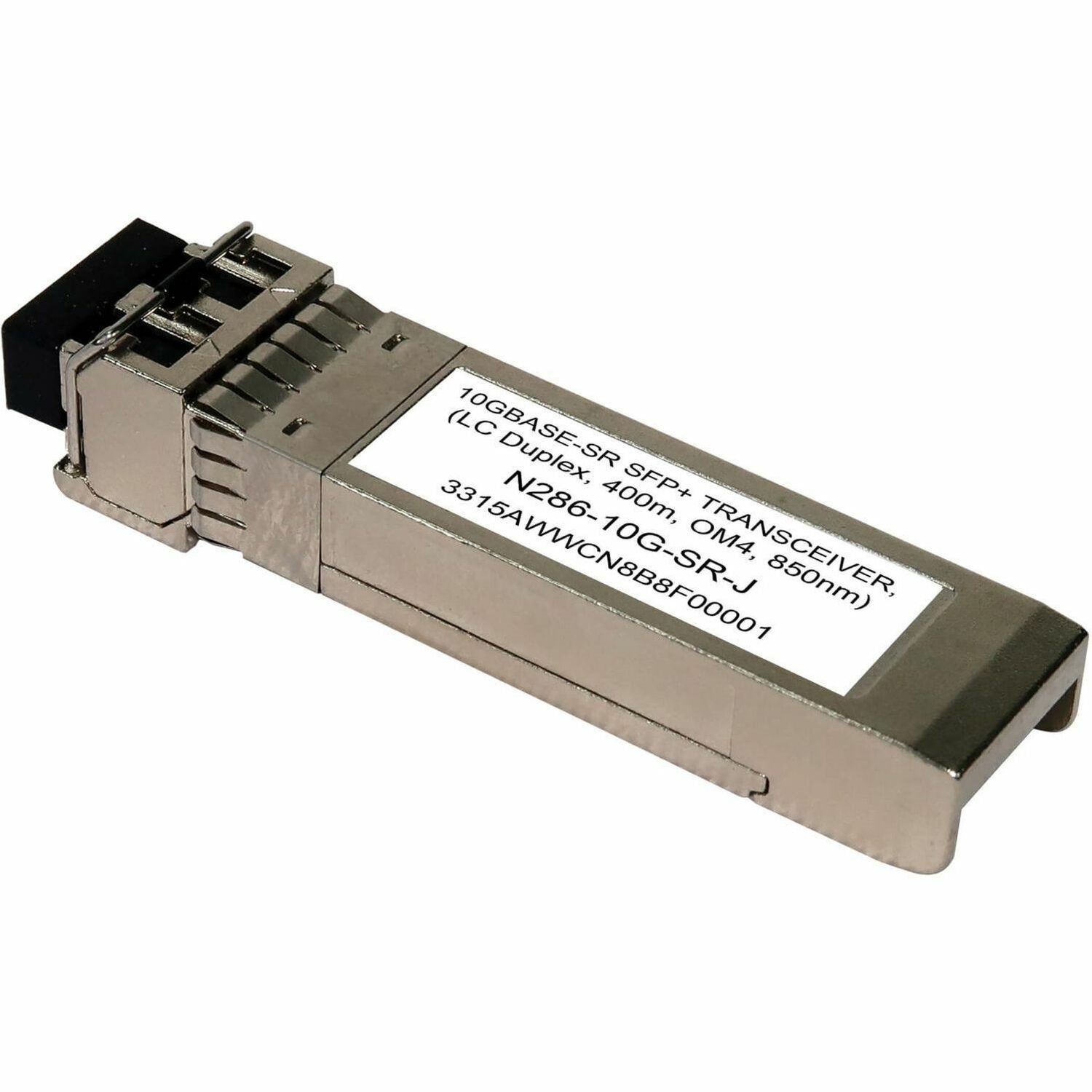 Eaton Tripp Lite Series Juniper-Compatible EX-SFP-10GE-SR SFP+ Transceiver - 10GBase-SR, LC Duplex MMF, 10 Gbps, 850 nm, 400 m (1312 ft.)