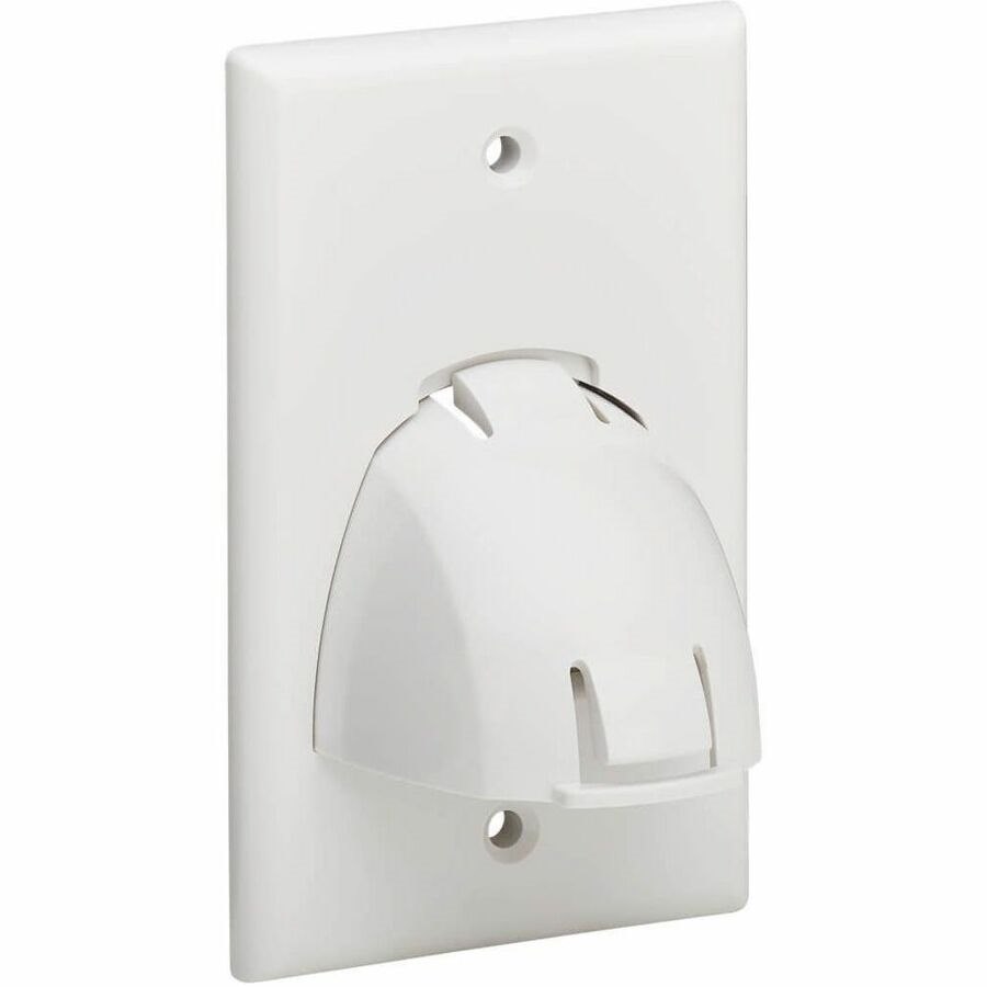 Eaton Tripp Lite Series Single-Gang Up-or Down-Angle Bulk Cable Wall Plate, White, TAA