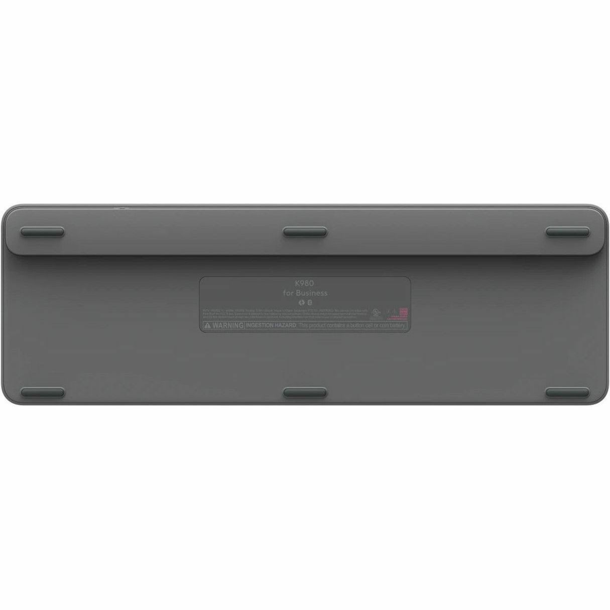 Logitech Signature Slim Solar+ K980 Keyboard - Full-size - Wireless Connectivity - USB Type C Interface - English (US) - Graphite